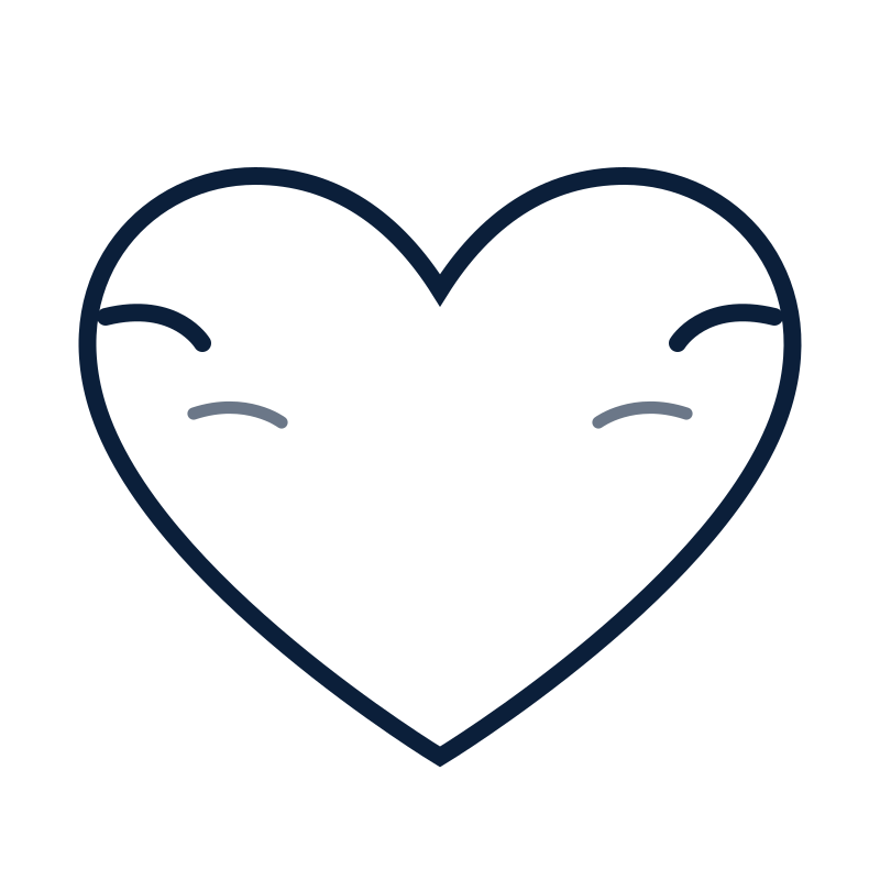 Heart-hands line-art mark
